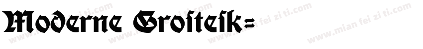 Moderne Grostesk字体转换